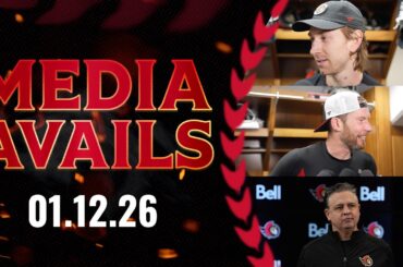 Jake Sanderson, James Reimer, Travis Green Media Availability