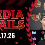 Shane Pinto, Brady Tkachuk, Travis Green Pregame Media vs MTL