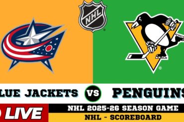 🔴LIVE : Columbus Blue Jackets Vs Pittsburgh Penguins | NHL 2026 | NHL Live SCOREBOARD