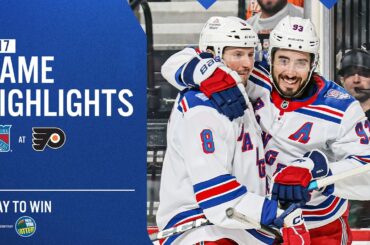 GAME HIGHLIGHTS | 2025-26: New York Rangers at Philadelphia Flyers (1/17/26)