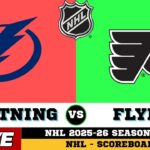 LIVE : Tampa Bay Lightning Vs Philadelphia Flyers | NHL 2026 | NHL Live SCOREBOARD | 01/13/2026