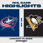 NHL Highlights | Blue Jackets vs. Penguins - January 17, 2026