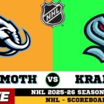 🔴LIVE : Seattle Kraken Vs Utah Mammoth | NHL 2026 | NHL Live SCOREBOARD