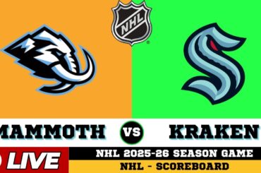 🔴LIVE : Seattle Kraken Vs Utah Mammoth | NHL 2026 | NHL Live SCOREBOARD