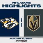 NHL Highlights | Predators vs. Golden Knights - January 17, 2026