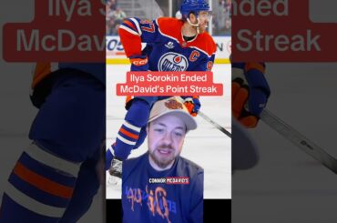 Ilya Sorokin Ended McDavid’s Point Streak
