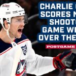 Charlie Coyle's NASTY Shootout Goal Lifts the CBJ to a 4-3 Win in Pittsburgh! | Postgame Media
