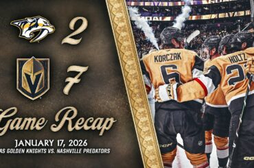 HIGHLIGHTS | Vegas Golden Knights 7, Nashville Predators 2 | Jan. 17, 2026