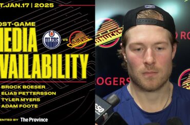 Boeser, Pettersson, Myers & Foote Post-Game Media | Canucks vs. Oilers (Jan 17, 2026)