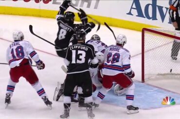 Doughty dekes between his legs to score