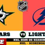 🔴LIVE : Tampa Bay Lightning Vs Dallas Stars | NHL 2026 | NHL Live SCOREBOARD