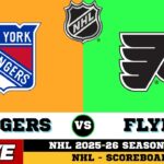 🔴LIVE : New York Rangers Vs Philadelphia Flyers | NHL 2026 | NHL Live SCOREBOARD