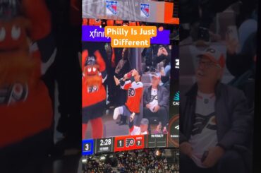 Flyers Fan Chugs a Beer with Prosthetic Leg #SHORTS