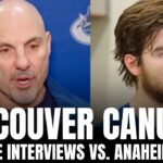 Rick Tocchet & Conor Garland Discuss Increased Ice Time for Garland, Canucks vs. Ducks Matchup