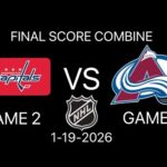NHL Game 1 Washington Capitals vs Colorado Avalanche (1-19-2026)