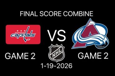 NHL Game 1 Washington Capitals vs Colorado Avalanche (1-19-2026)