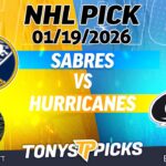 Sabres vs. Hurricanes NHL Betting Odds & Picks, 1/19/26 | Night Moves Show