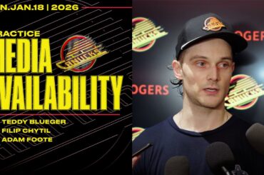 Teddy Blueger, Filip Chytil & Head Coach Adam Foote Practice Media Availabilities (Jan 18, 2026)