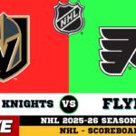 🔴LIVE : Philadelphia Flyers Vs Vegas Golden Knights | NHL 2026 | NHL Live SCOREBOARD