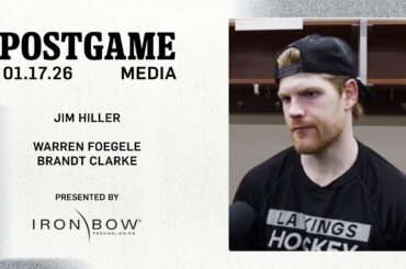 MEDIA: Warren Foegele, Brandt Clarke, and Jim Hiller | 01.17.26 Postgame @ ANA