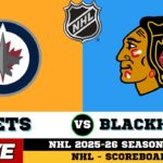 🔴LIVE : Winnipeg Jets Vs Chicago Blackhawks | NHL 2026 | NHL Live SCOREBOARD