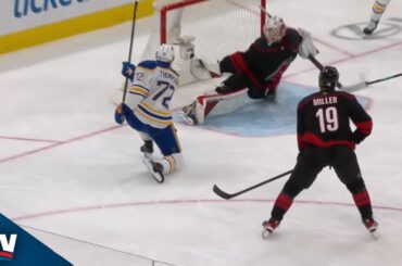 Hurricanes' Bussi Robs Sabres' Thompson From Point-Blank Range
