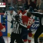 Matthew Tkachuk Season Debut, 1st Period Scrum