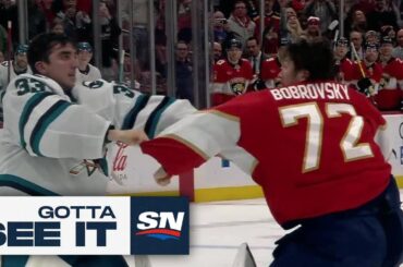 Gotta See It: Goalie Fight Breaks Out With Sharks' Alex Nedeljkovic And Panthers' Sergei Bobrovsky