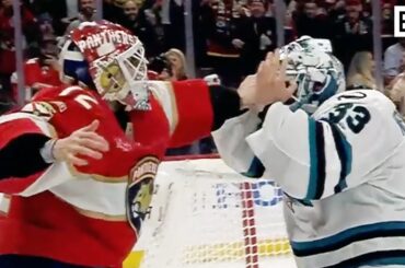 Goalie Fight ‼️ Sergei Bobrovsky & Alex Nedeljkovic Go at It