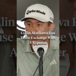 Collin Morikawa had a tense exchange with a reporter during a press conference.