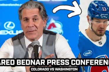 Jared Bednar Says Nichushkin Got In Car Accident Before Game & JOKES About Goalie Interference