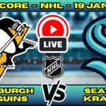 🔴 LIVE: Pittsburgh Penguins at Seattle Kraken | NHL Scoreboard | MLK Day Matinee | Jan 19