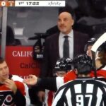 NHL Hockey fight - Noah Cates(Flyers) vs. Jansen Harkins(Ducks)