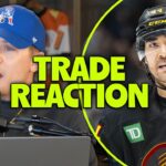 Reacting to Kiefer Sherwood's trade to the Sharks