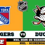 LIVE : New York Rangers Vs Anaheim Ducks | NHL 2026 | NHL Live SCOREBOARD | 20/01/2026
