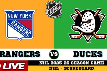 LIVE : New York Rangers Vs Anaheim Ducks | NHL 2026 | NHL Live SCOREBOARD | 20/01/2026