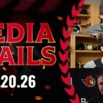 Jake Sanderson, Shane Pinto, Travis Green Pregame Media vs CBJ