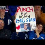 NHL Hockey fight - Logan Stanley(Jets) vs. Trent Frederic(Oilers)