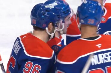 Matt Savoie scores a goal against the New Jersey Devils