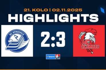 Highlights | HC Vítkovice Ridera vs. HC Olomouc 2:3 | 02.11.2025