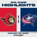 NHL Highlights | Senators vs. Blue Jackets - January 20, 2026