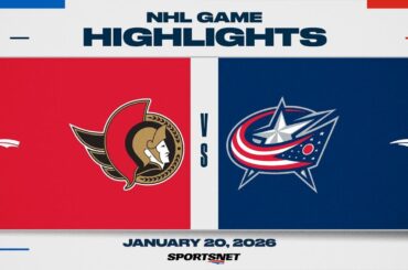 NHL Highlights | Senators vs. Blue Jackets - January 20, 2026