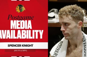 "It was really cool to see the fans honor him." | Spencer Knight Postgame 1.19.26