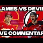 New Jersey Devils Vs Calgary Flames LIVE COMMENTARY! | 2025-26 NHL Season