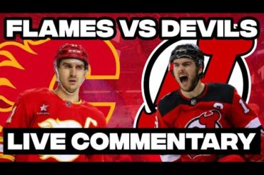 New Jersey Devils Vs Calgary Flames LIVE COMMENTARY! | 2025-26 NHL Season