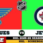 🔴LIVE : St. Louis Blues Vs Winnipeg Jets | NHL 2026 | NHL Live SCOREBOARD