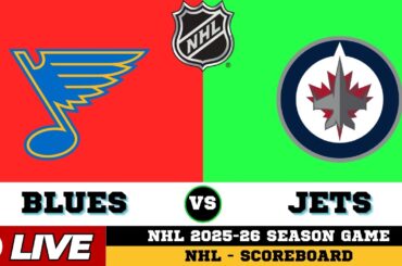 🔴LIVE : St. Louis Blues Vs Winnipeg Jets | NHL 2026 | NHL Live SCOREBOARD