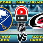 🔴 LIVE: Buffalo Sabres at Carolina Hurricanes | NHL Scoreboard | MLK Day Matinee | Jan 19