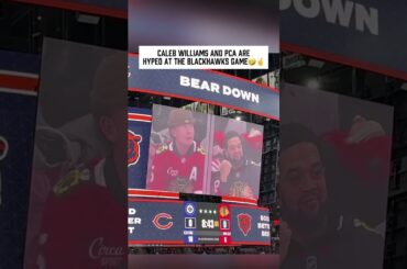 Caleb Williams & PCA Are HYPED At Blackhawks Game! 🤣🤞