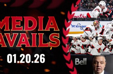 Tim Stützle, Thomas Chabot, James Reimer, Travis Green Postgame Media vs CBJ